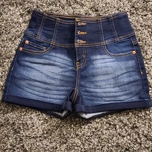 High-rise Jean shorts